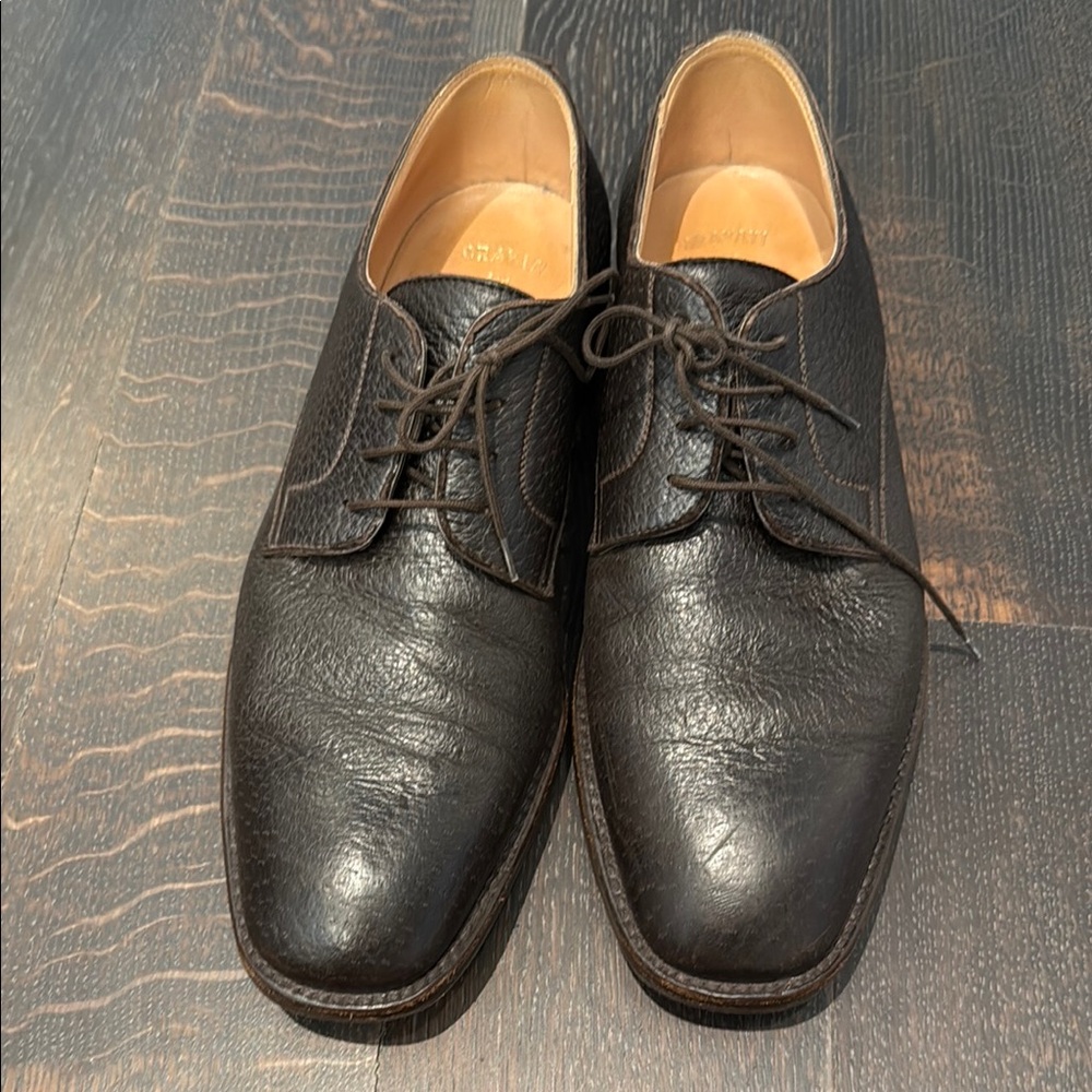 Black Leather Oxford Dress Shoes